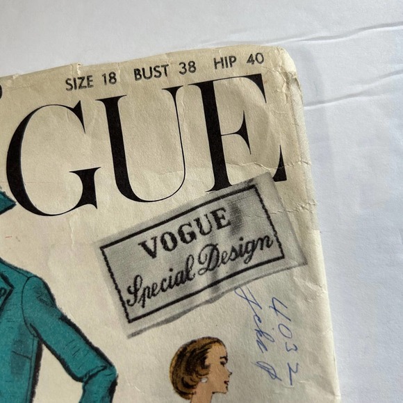 Vogue Special Design Vintage 1950's Pattern #S-4754 Women's Dress Size 18 HTF - Picture 3 of 6